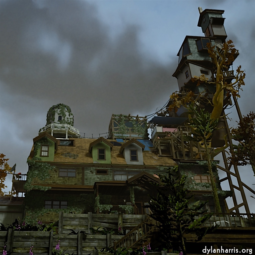 Image: the house really does say it all—who in their right mind builds like that?