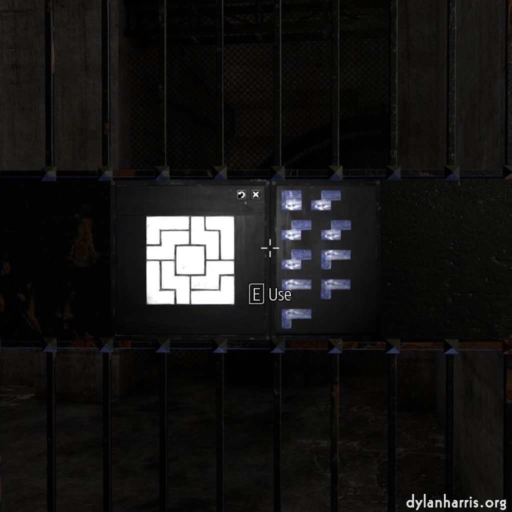 Image: a gate opened with sigils