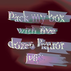 Image: more colourfully abused text