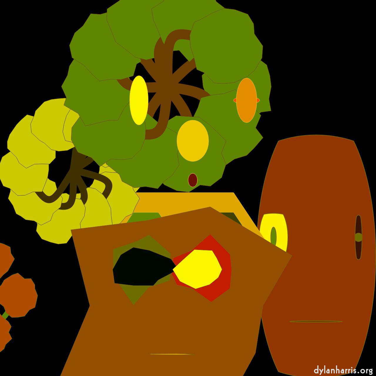 Image: cartoon characters with background :: tropical 2