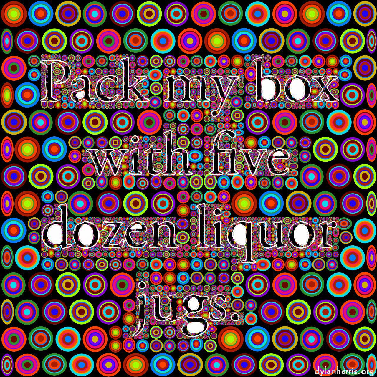 Image: mosaic and tiling :: circles on black background