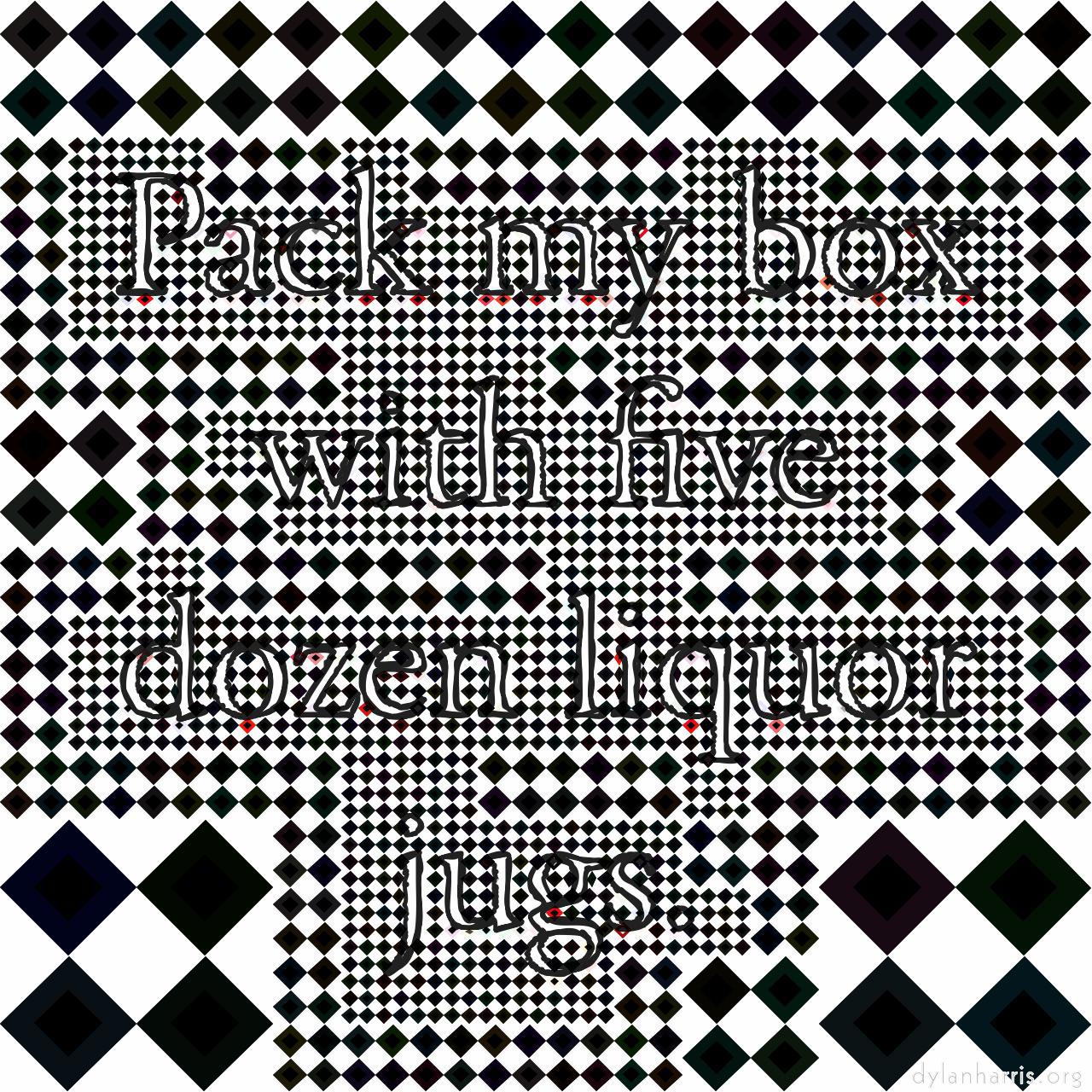 mosaic for source images with white background :: diamond flat black outline