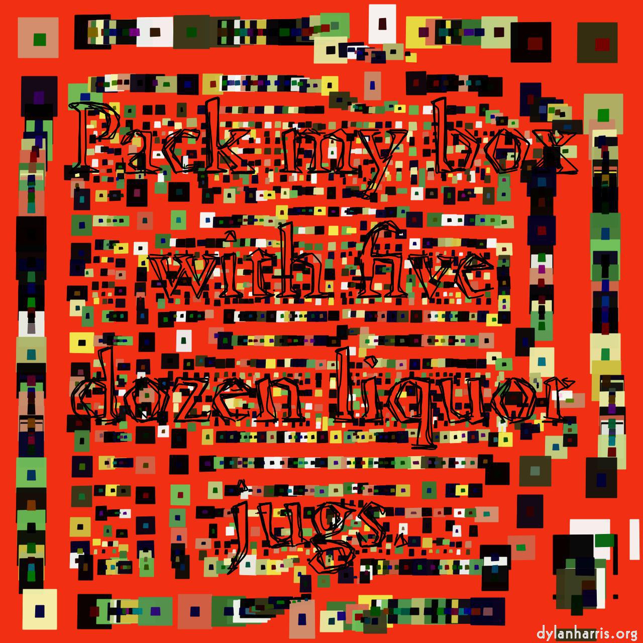 image: mosaic for source images with white background :: mod rectangles using random palette colour