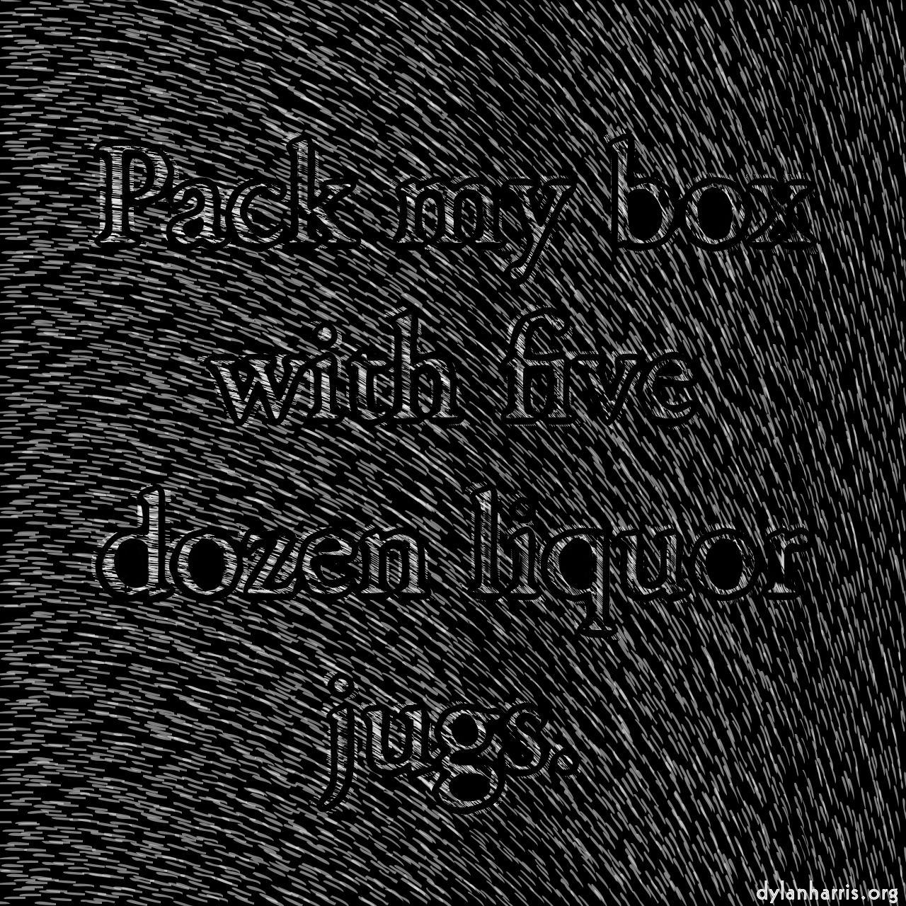 _ natural media with vector paints :: block print white on black bkgnd