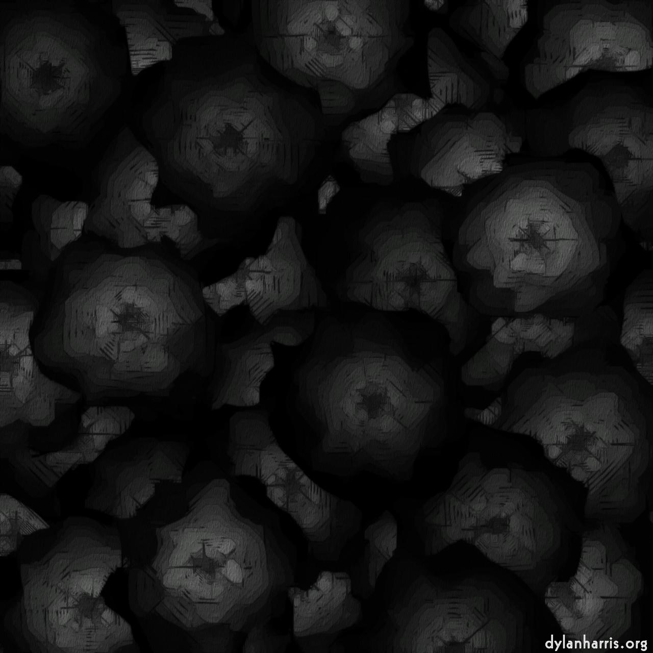 non-rep generative and abstract :: flowers on stucco