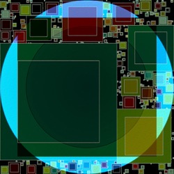 image from shape and mondrian styles