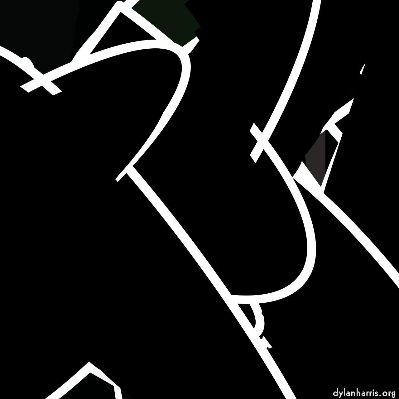 image: abstract shapes - vector :: wings white outline