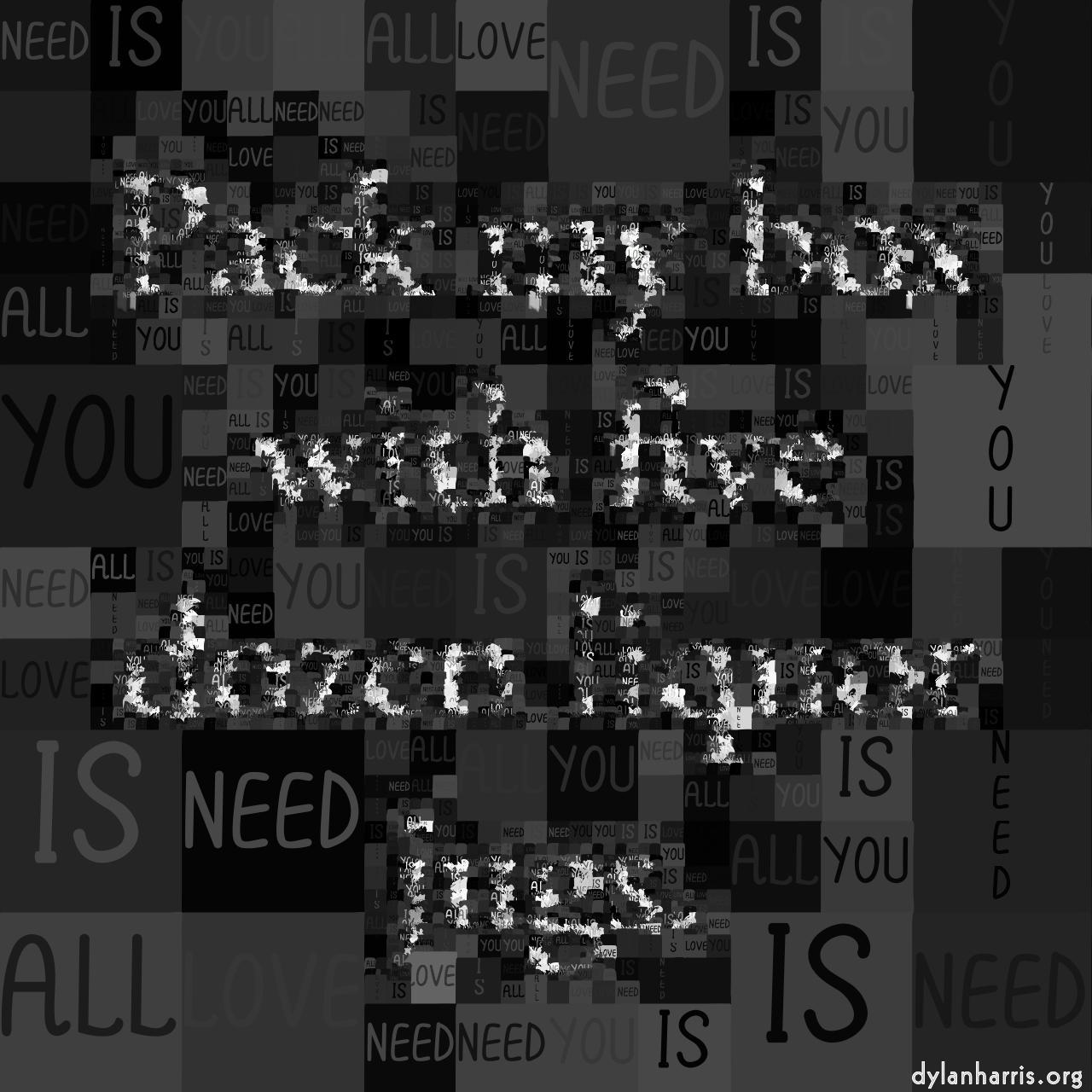 image: general examples :: mosaic—text and paint