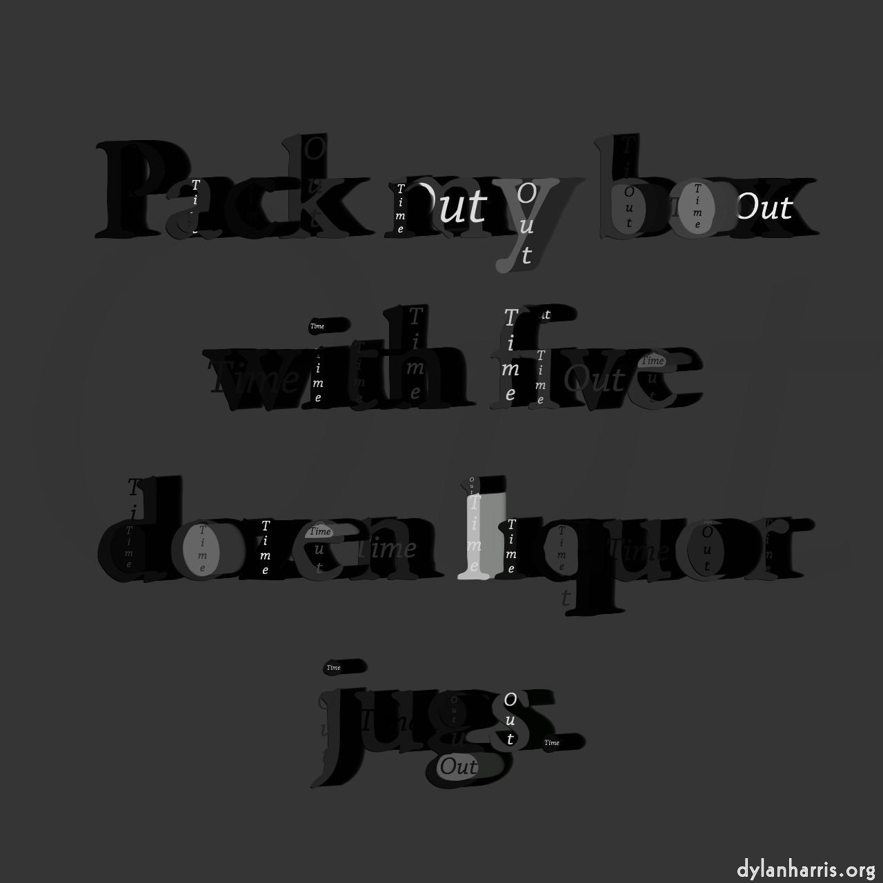 image: general examples :: mosaic—text big cell extrude