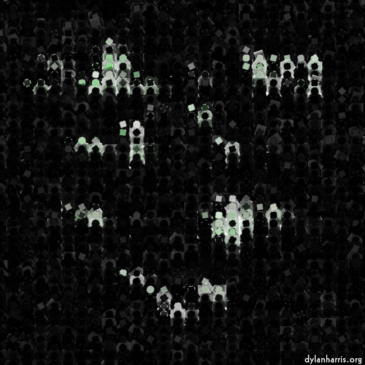 image: mosaic tiling and half tones :: raised diamonds