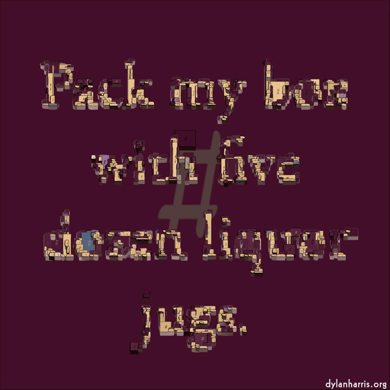 image: mosaic - vector (can adjust manually) :: blocks with text palettised