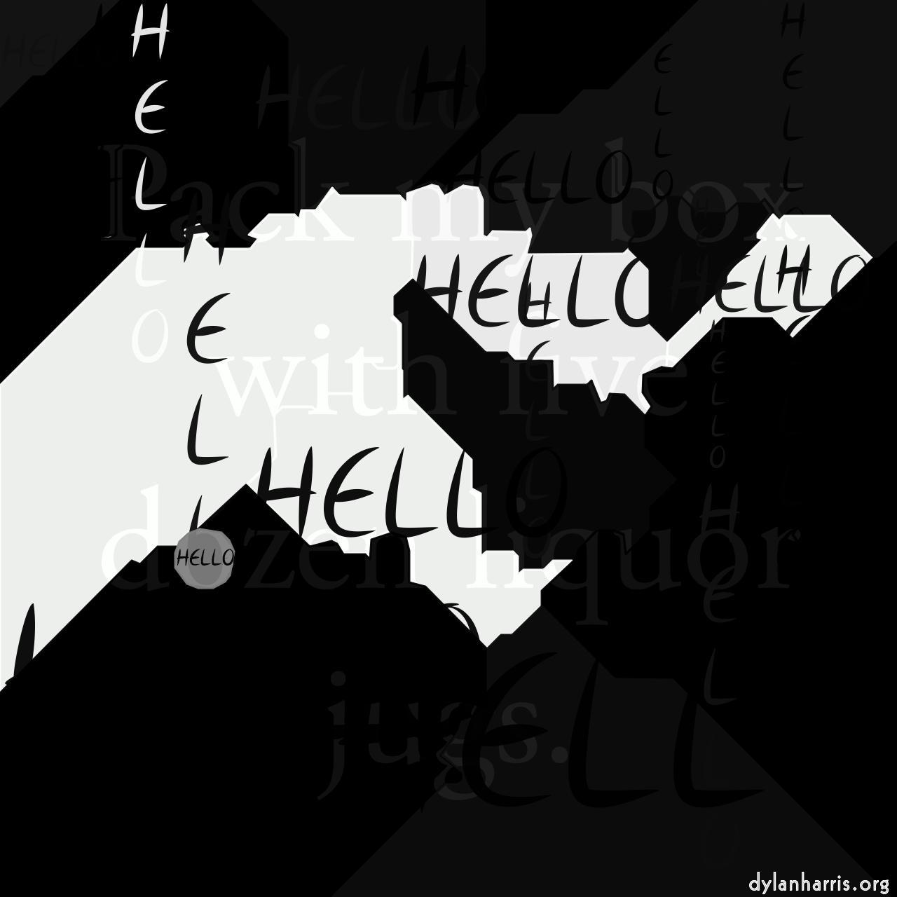 image: mosaic - vector (can adjust manually) :: flat with text