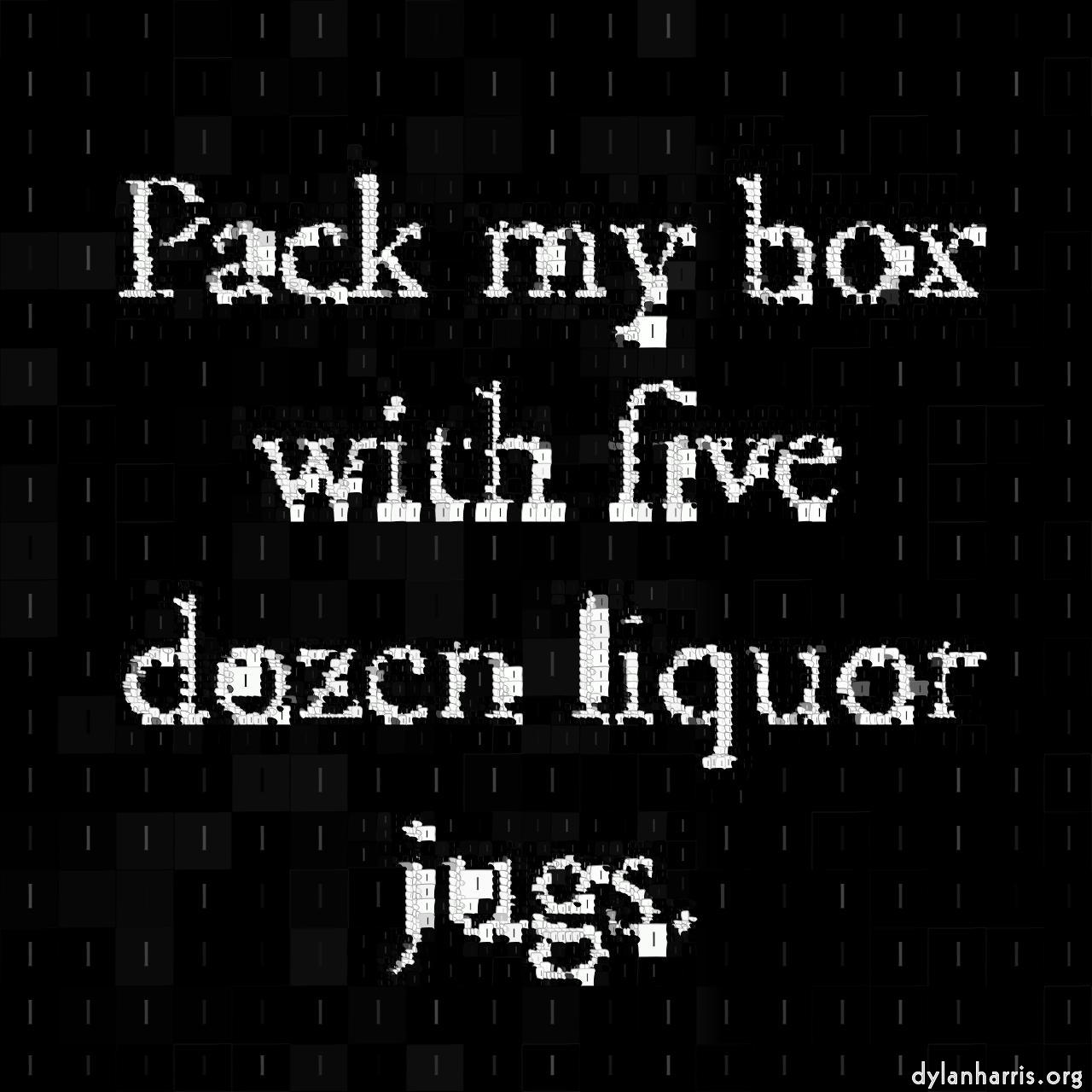 Image: mosaic with text :: blocky with webding text