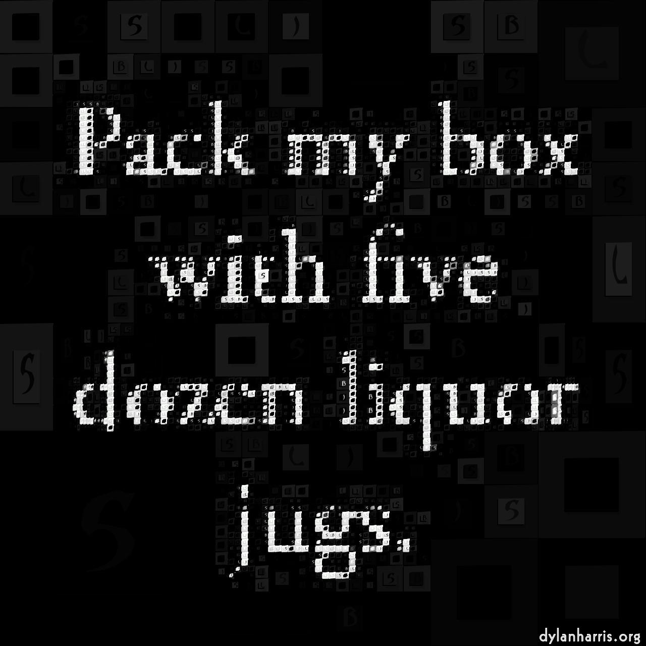 Image: mosaic with text :: squares with dual region and text