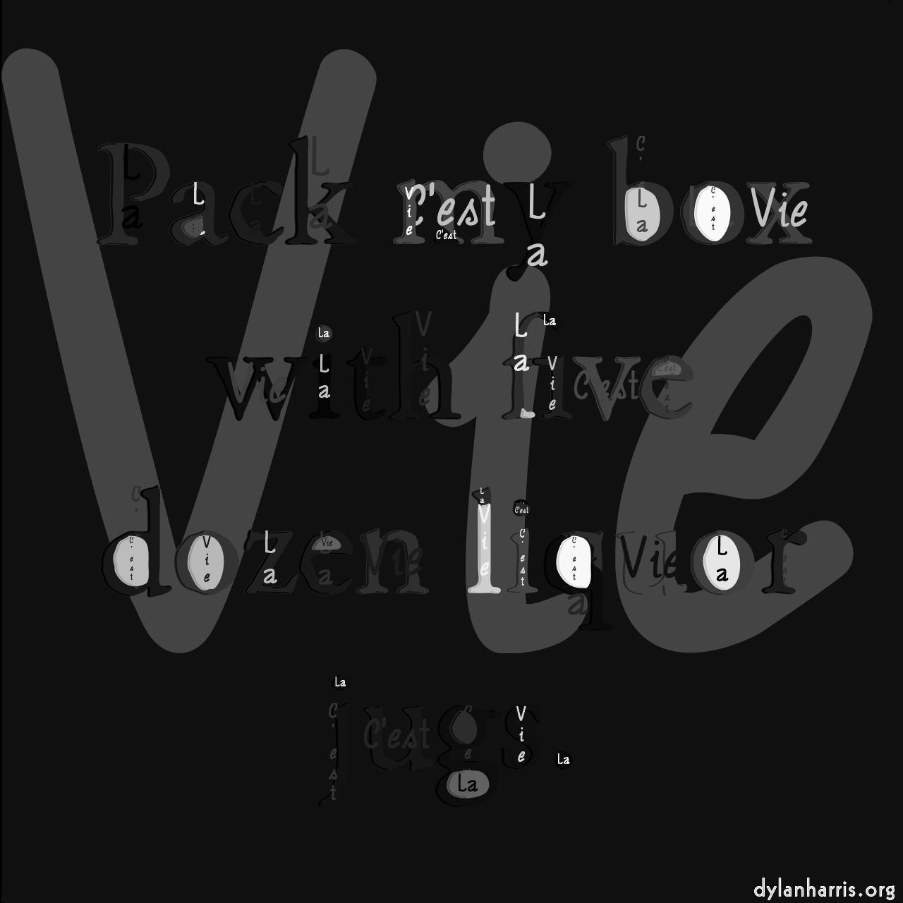 Image: mosaic with text :: text big cell