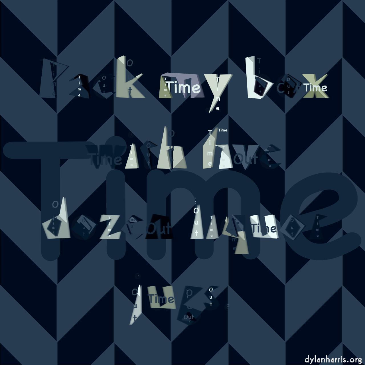 image: mosaic with text :: text big cell poly with colour palette