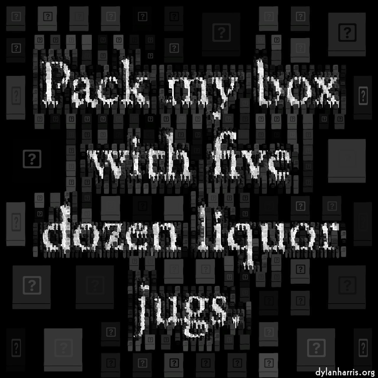 Image: mosaic with text :: text extrusion