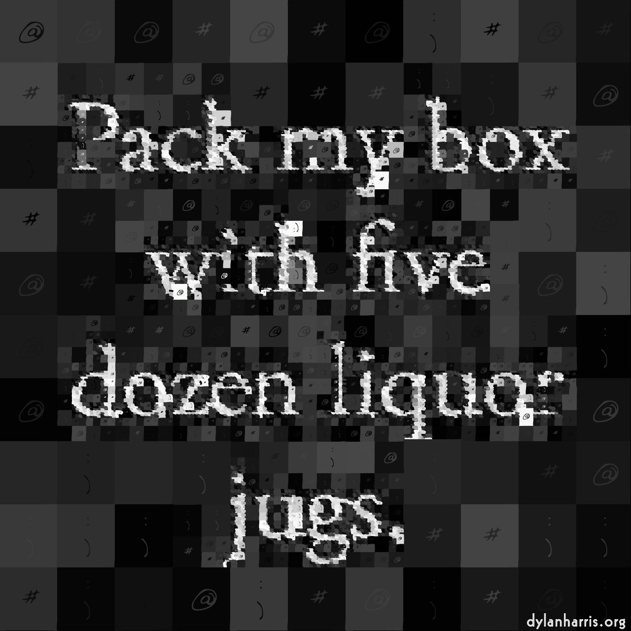 image: mosaic with text :: text flat vector tighter