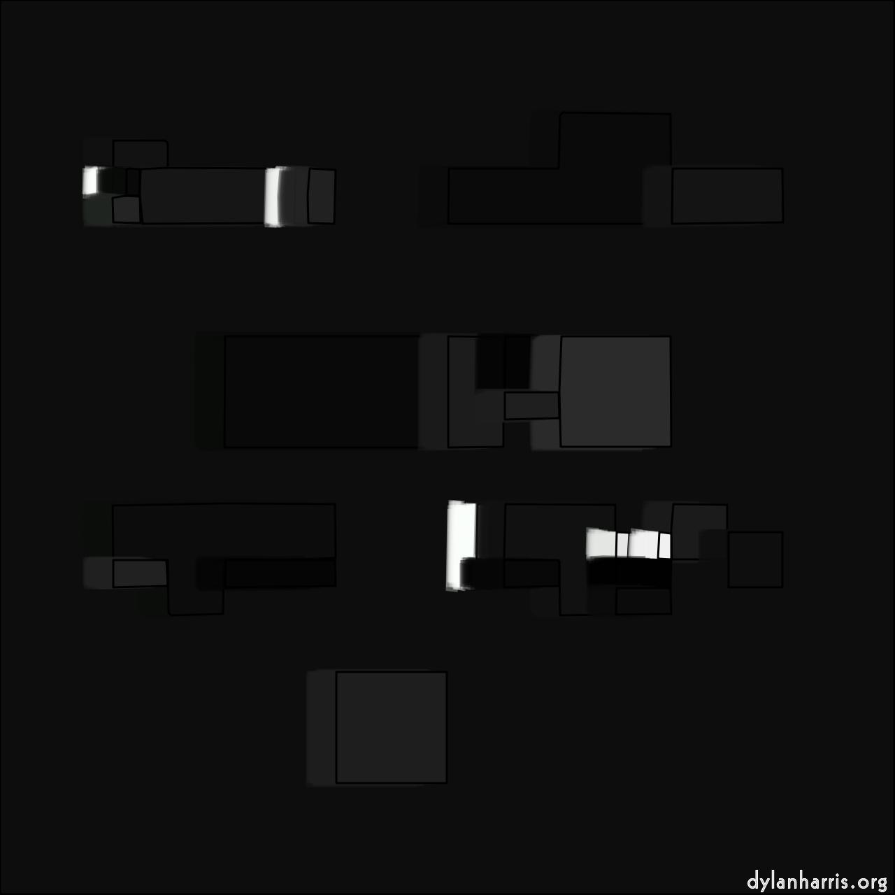 Image: mosaic :: grid with paint abstract