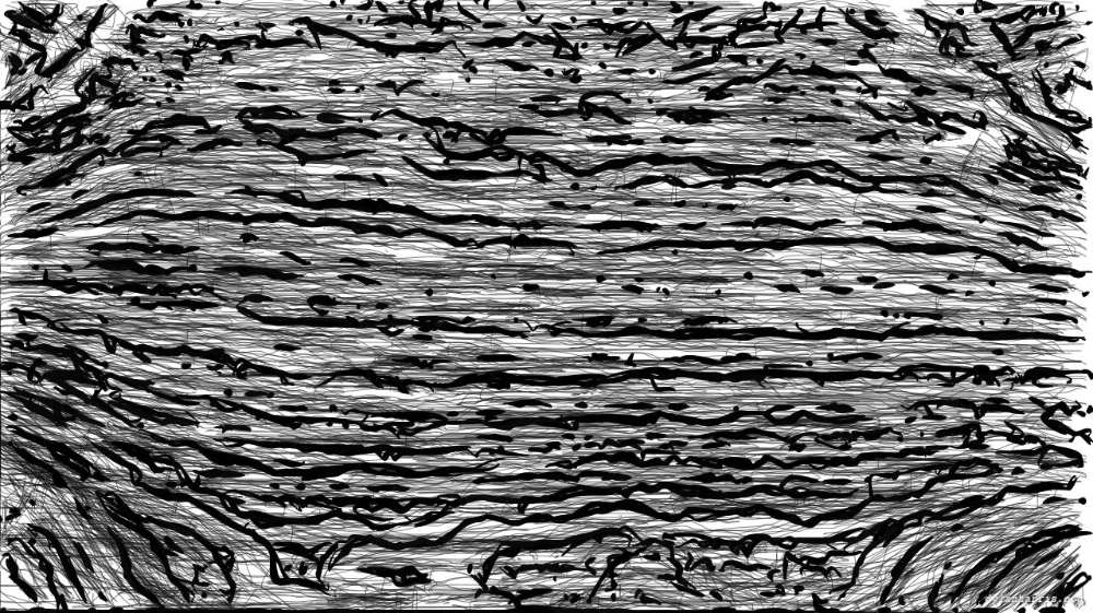 Image 'reflets — paint action sequence — BW sketch ideas 2 3'.