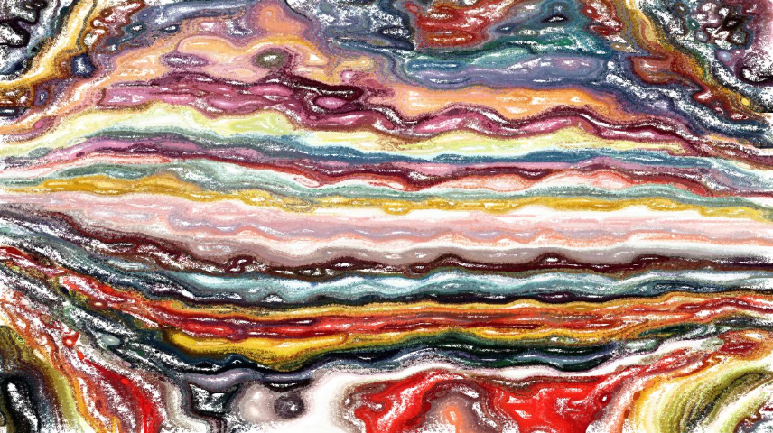 Image 'reflets — paint synthesiser classic — cd hand drawn media dry media drawing 1 1'.