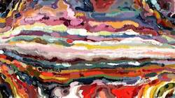 Sixth of 'reflets — paint synthesiser classic — cd hand drawn media dry media drawing 1'.