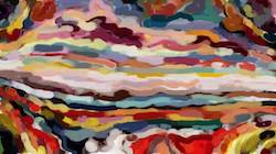 Seventh of 'reflets — paint synthesiser classic — cd hand drawn media dry media drawing 1'.