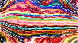 First of 'reflets — paint synthesiser classic — cd hand drawn media dry media pencils 2'.