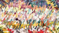 Third of 'reflets — paint synthesiser classic — cd hand drawn media graphic media ink 1'.