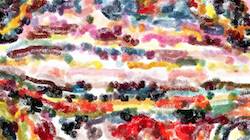 Fourth of 'reflets — paint synthesiser classic — cd hand drawn media textured media textured 2'.