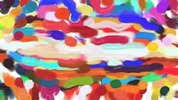 First of 'reflets — paint synthesiser classic — cd hand drawn media wet media oil 1'.