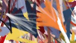 Eighth of 'reflets — paint synthesiser classic — cd hand drawn media wet media oil 1'.