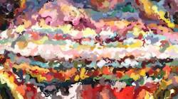 First of 'reflets — paint synthesiser classic — cd hand drawn media wet media oil 2'.