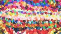 Fifth of 'reflets — paint synthesiser classic — cd hand drawn media wet media oil 2'.