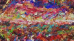 Seventh of 'reflets — paint synthesiser classic — cd hand drawn media wet media oil 5'.