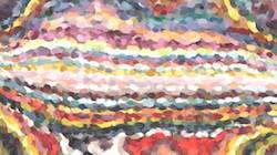 Second of 'reflets — paint synthesiser classic — cd hand drawn media wet media watercolour 2'.