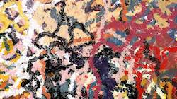 Seventh of 'reflets — paint synthesiser classic — cd hand drawn media wet media watercolour 3'.