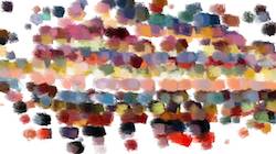 Fourth of 'reflets — paint synthesiser classic — cd hand drawn media wet media wet 2'.