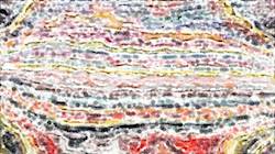 Fourth of 'reflets — paint synthesiser classic — 3.0 collection edge effects, sketches 2'.