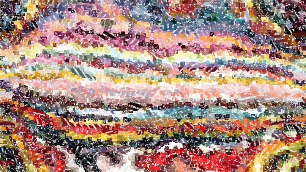 Image 'reflets — paint synthesiser classic — default geodesic 3 2'.