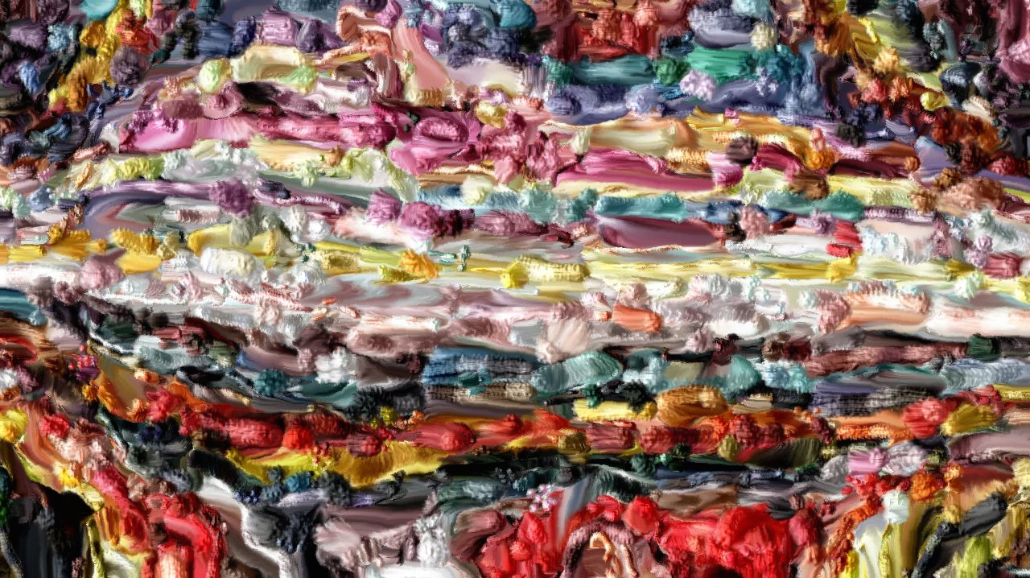 Image 'reflets — paint synthesiser classic — 4.0 collection raised rough strokes 1 8'.