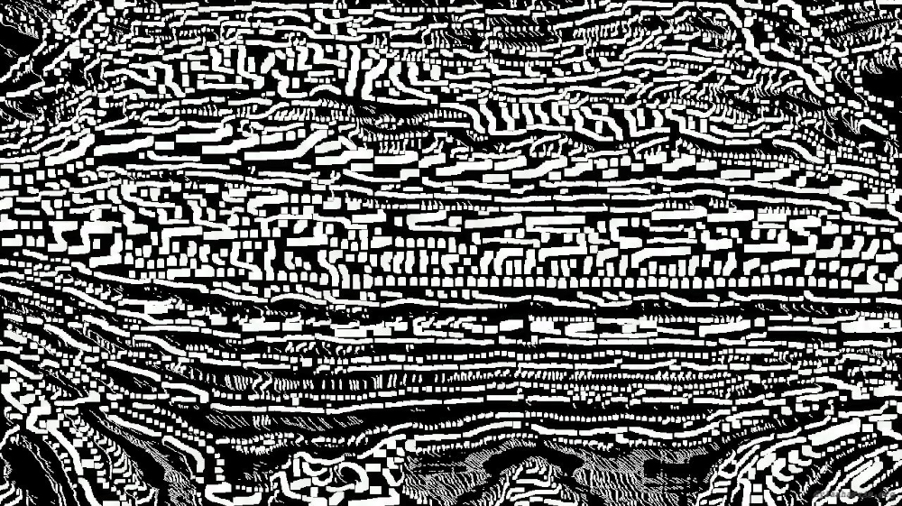 Image 'reflets — paint action sequence — woodblock 2'.