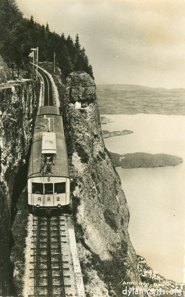image: Postcard: Arth - Rigi Bahn. Kräbelwang [[ On its way to Vitznau. ]]