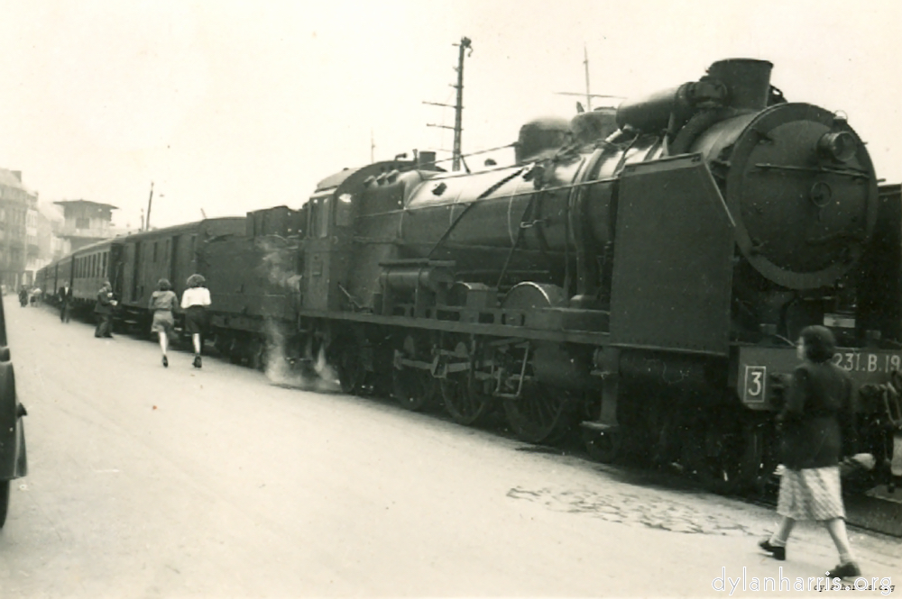 Image: The Paris Train on the quay at Dieppe.