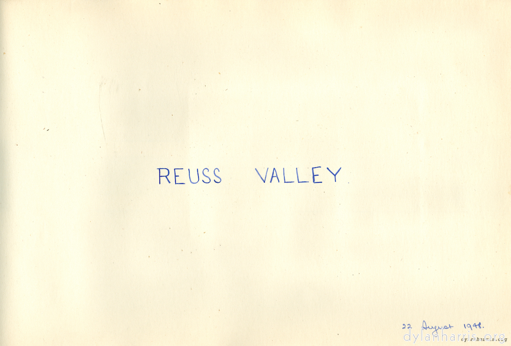 Image: Reuss Valley 22 August 1948.