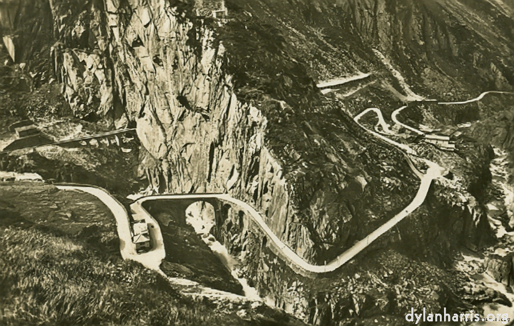 Image: Postcard [[ The “Devil’s Bridge” and Schöllenenbahn between Göschenen and Andermatt. ]]