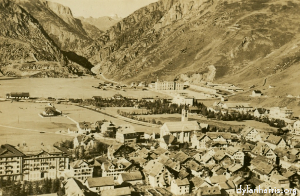 image: Postcard [[ Andermatt 4750ft towards Göschenen. ]]