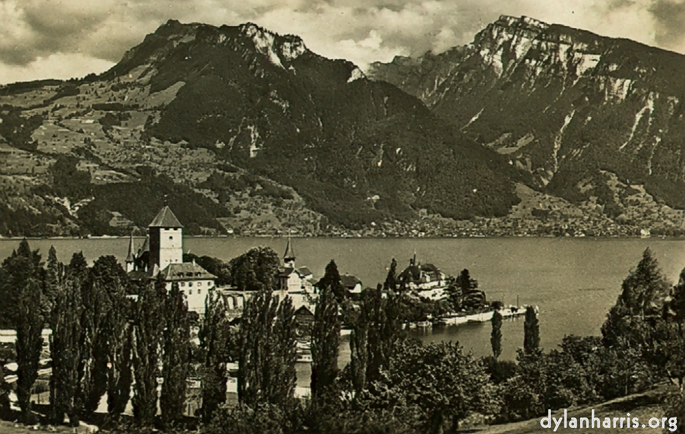 Image: Postcard [[ Speitz with Gunten across Lake. ]]