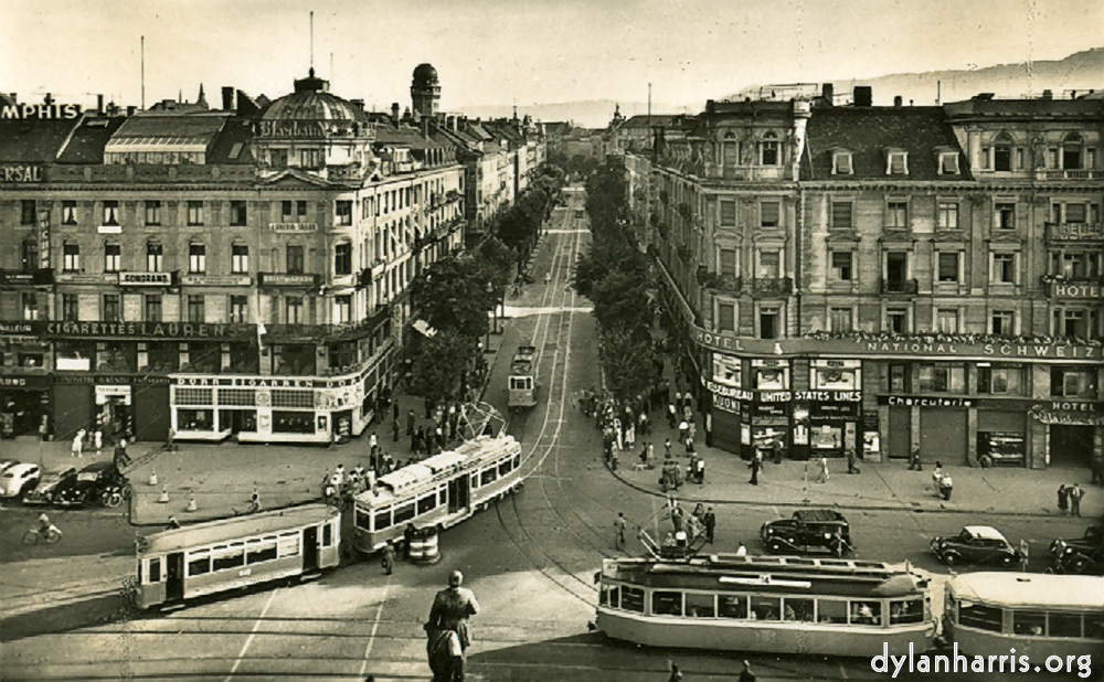 Image: Postcard: Hotel Commercio just around first turning left from the Bahnhofstrasse.