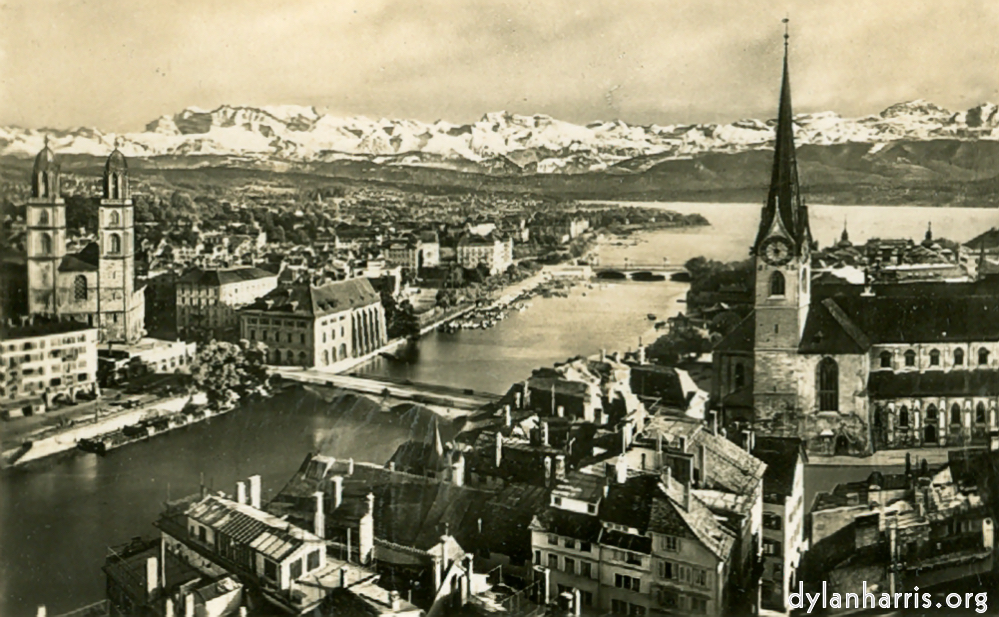 image: Zürich & the Alps.